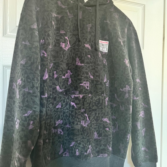Vision Street Wear Men's Black and Purple Hoodie - Picture 1 of 6
